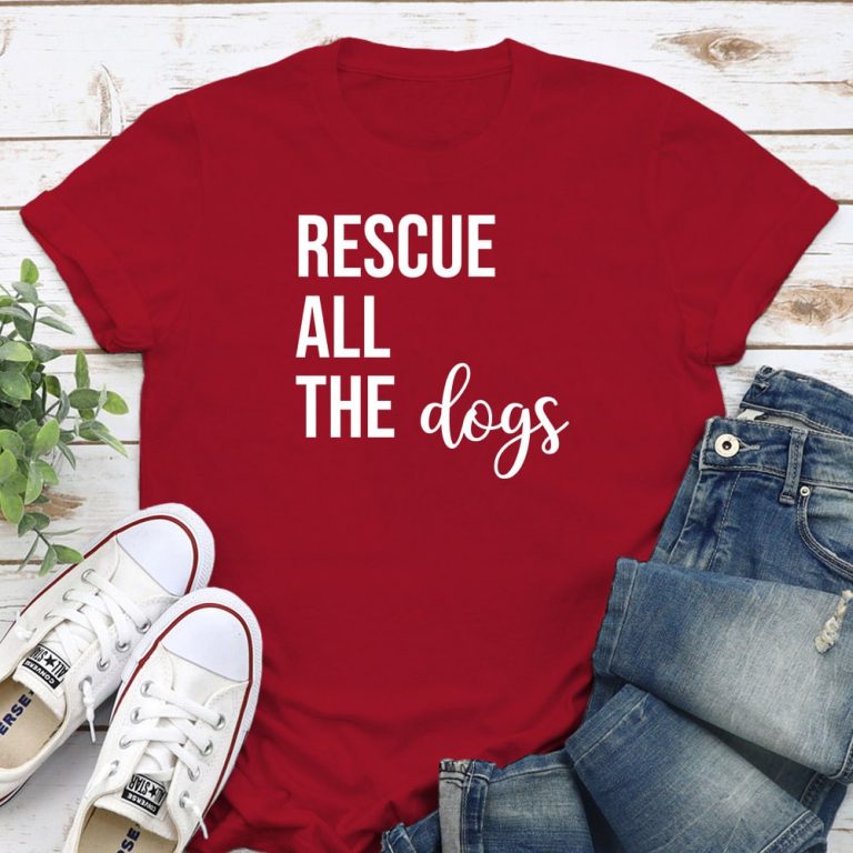 Rescue All The Dogs ! Standard Tee Red