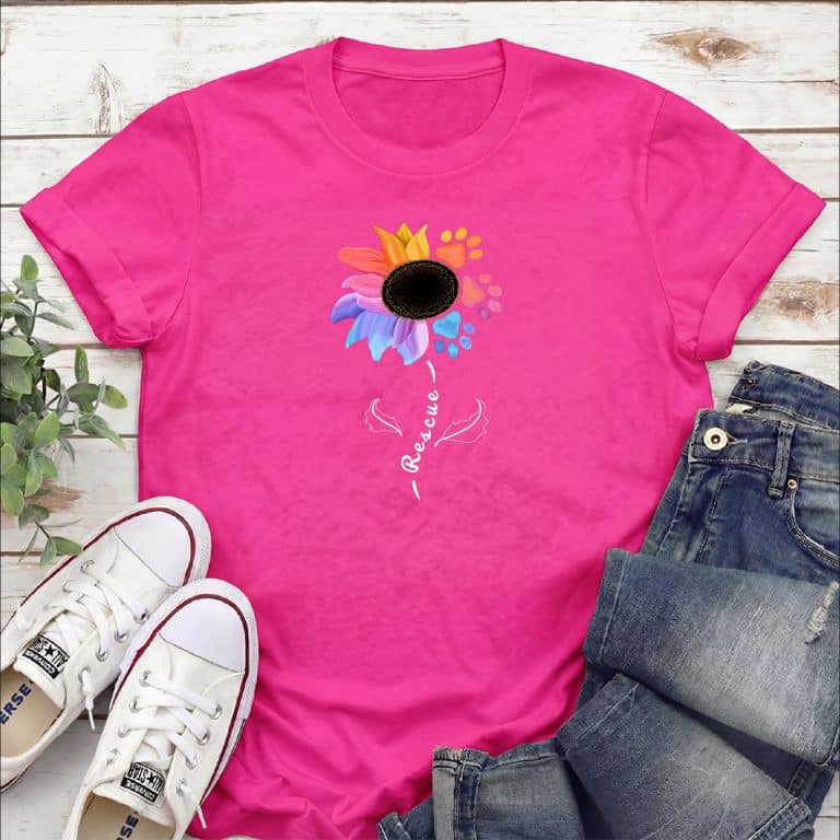 Rescue Flower Standard Tee Pink
