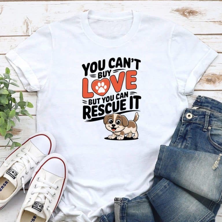 You Can’t Buy Love But You Can Rescue It! Standard Tee White